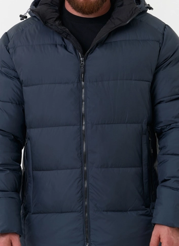 Мужской пуховик с капюшоном  фото