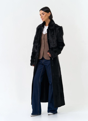 Женская натуральная дубленка трансформер фото
